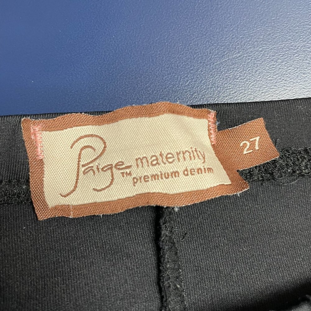 Paige Premium Denim Maternity Jeans - Blue Heights Low Rise Skinny - Picture 6 of 11